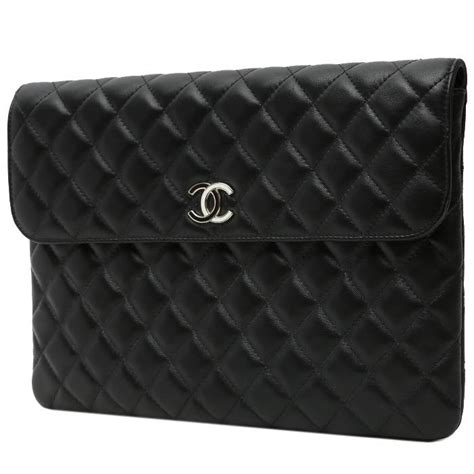 pochette chanel pelle fiori|Pochette Chanel in Pelle Grigio .